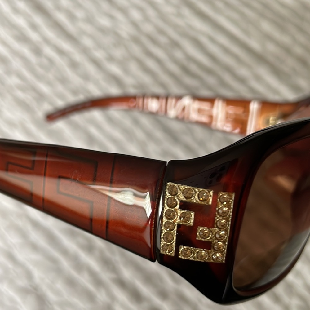 Fabulous FENDI!  Deep tortoise with gold bling F logo